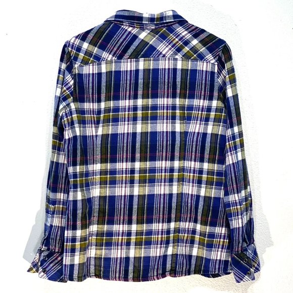 Natural Reflections 2 PACK Plaid Long Sleeve Button-Down Shirt Top - Picture 6 of 16